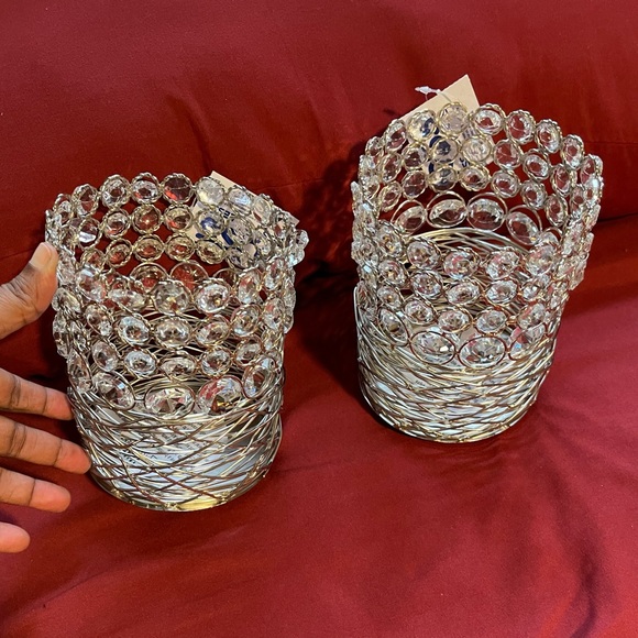 Pair of silver candle holders - Picture 2 of 4